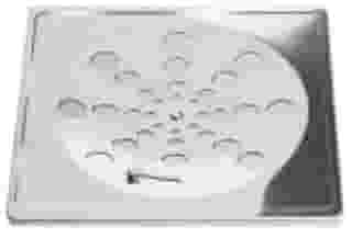 Ralo Grelha Inox Para Banheiro Quadrado 10x10 Com Fecho Rotativo Anti Odor Anti Inseto