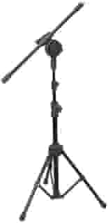 Pedestal Girafa Para Microfone C/Pés Dobráveis E Braço Articulado Visão Musical Cor Preto Zaidan's