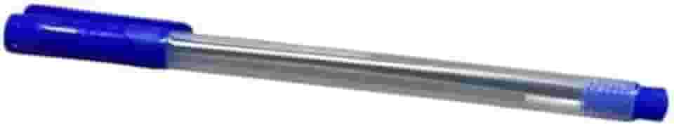 Caneta Esferográfica Azul, Ponta 1.0 mm, Corpo Transparente, Plástico, 25 Unidades, 14.5 cm