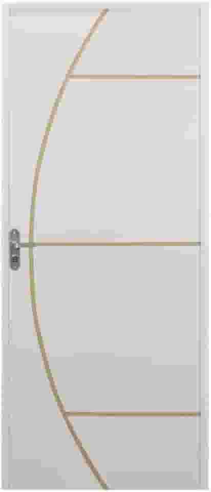 Kit Porta de Madeira Decorada 212x85cm com Batente de Aluminio 3,6cm Gáucha Mgm Branco