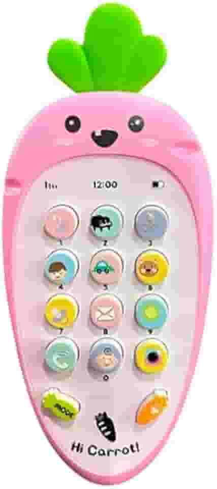 Telefone Infantil Mordedor Bebê Brinquedo Musical Diversão (Rosa)
