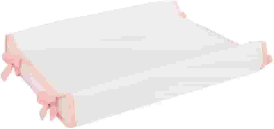 Trocador Americano Bebe Comoda Fralda Com Abas Impermeavel Anatomico Com Capa Plástica Algodão Macio Palha com Rose (60cm x 40cm)