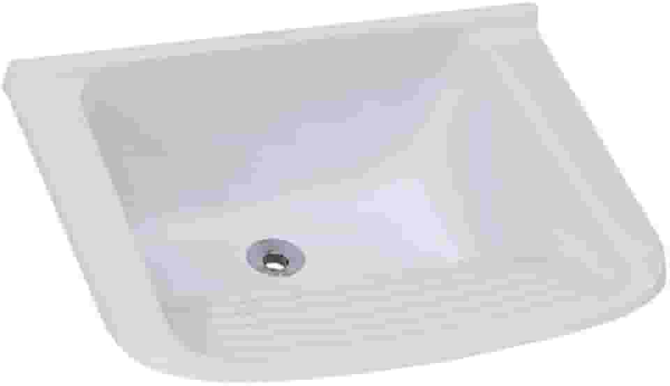 Tanque de Lavar Roupa em Mármore Sintético Granitado 55x41cm Gelo