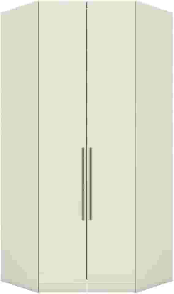 Guarda Roupa Canto Closet Modulado 2 Portas 3 Gavetas Led Predileto Henn Areia Hp