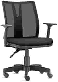 Cadeira Addit Ergonômica - 4124 Nr17 da ABNT com regulagem de Braço (Tecido Crepe cor: Preto)
