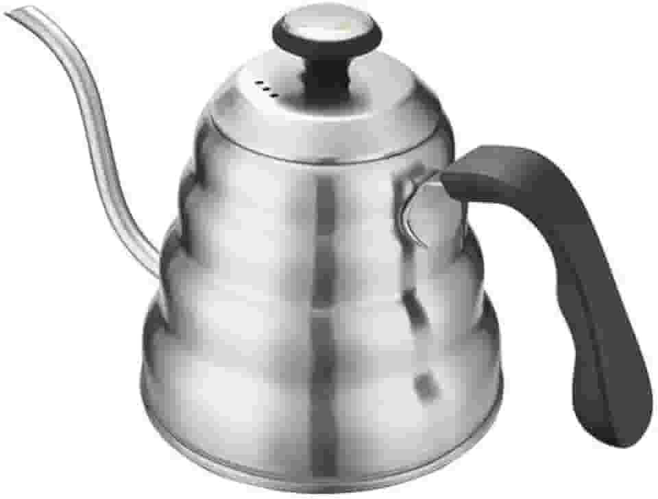 Chaleira Inox 1,2L com Bico de Ganso e Termômetro Integrado para Café Coado e Método Barista