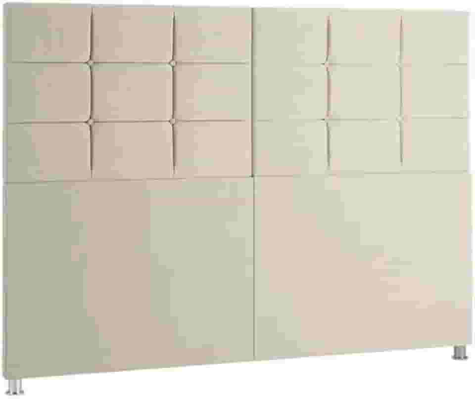 Cabeceira Estofada Com Pé De Cama Box Casal E Queen Modelo(Areia,QUEEN 1.60)