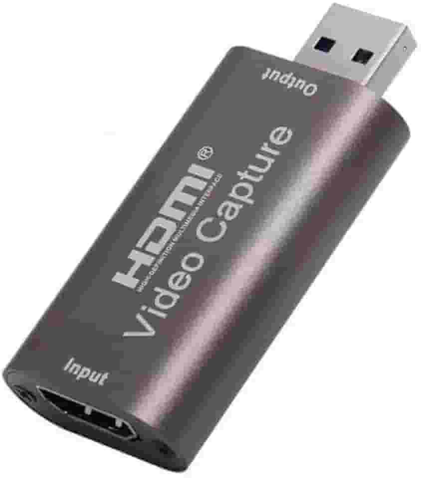 Placa de Captura HDMI USB 3.0, Entrada 4K, Captura 1080p 60fps, para Live Stream e Gravação