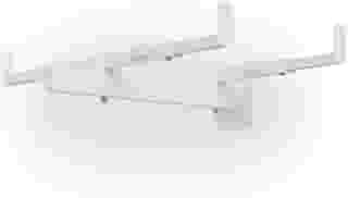 Suporte de Parede Ajustável para Micro-ondas e Forno Elétrico, Aço Carbono Branco, Capacidade 40kg, Regulagem de Largura 33–56cm