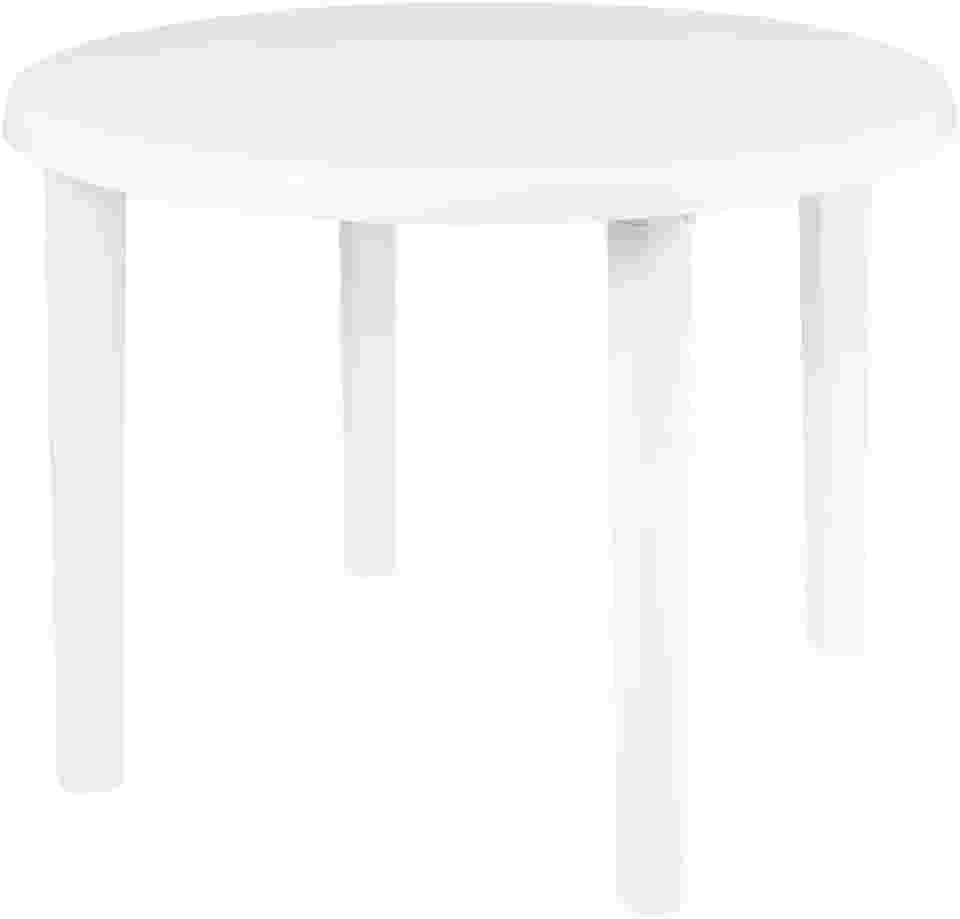 Mor - Mesa Plástica Desmontável Redonda Branca