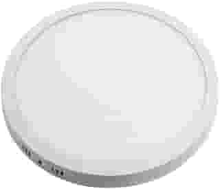 Painel Plafon Sobrepor Alumínio Redondo LED 24W 30x30 Bivolt Branco Quente
