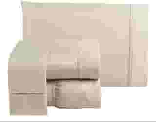 Jogo De Lençol Cama Box Queen 4 Peças Percal 600 Fios Toque Macio Palha
