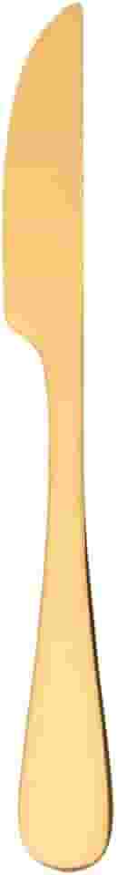 Mimo Style Faca de Churrasco Dourada Valentina de Aço Inoxidável, Brilhante Moderna e Elegante. Ideal para Todas as Ocasiões. Livre de BPA, Resistente e Durável