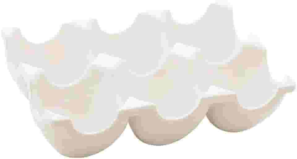 LYOR - Bandeja para 6 Ovos de Porcelana New Bone Montana 9,5cm x 14cm x 3cm