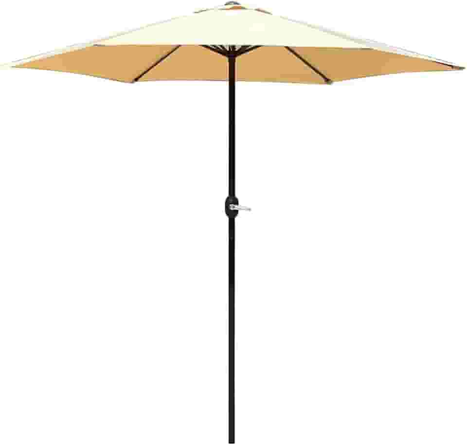 Life Ombrelone LY-008 2,7m Haste Central Alumínio Para Praia Piscina Quintal Comercial - Com Manivela e Inclinação Por Botão, Poliéster Durável e Ventilação Superior