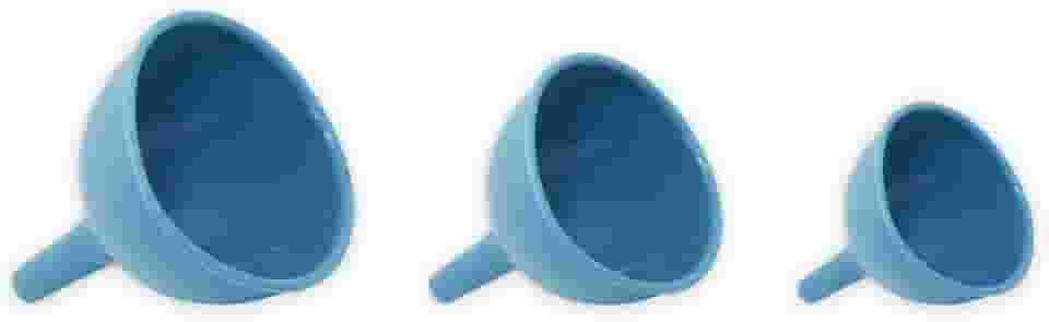 Oikos - Funil de Silicone Azul Conjunto 3 Peças