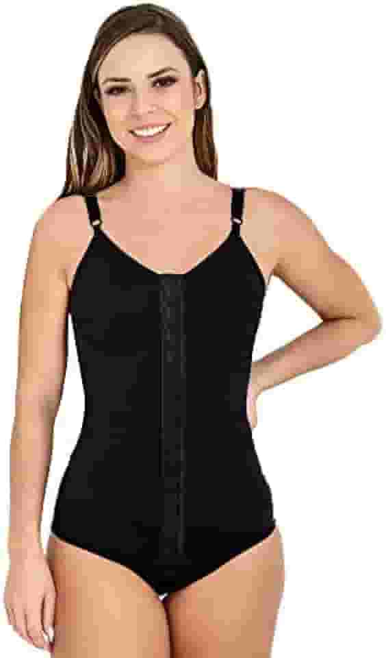 Cinta Pós-Cirúrgica Body Modeladora com Colchetes Frontais e Alças Reguláveis - 60602 Preto - New Form (M)