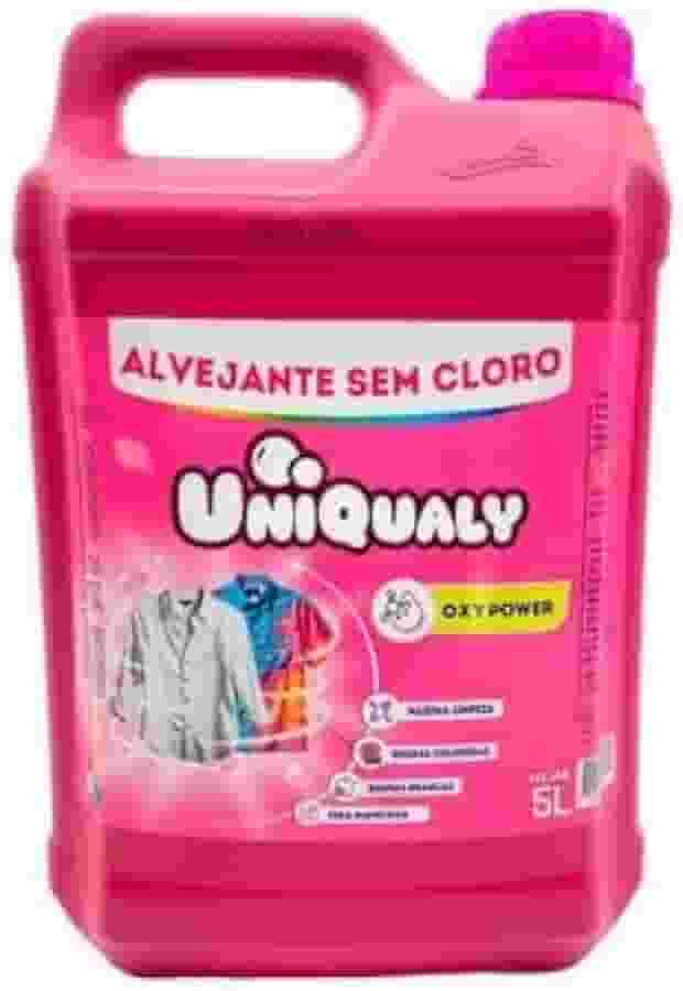Alvejante Sem Cloro Uniqualy Roupas Brancas E Coloridas 5L