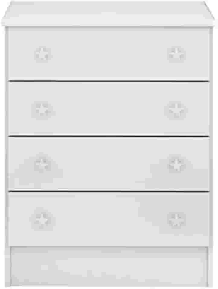 Cômoda Infantil Com 4 Gavetas Doce Sonho Branco