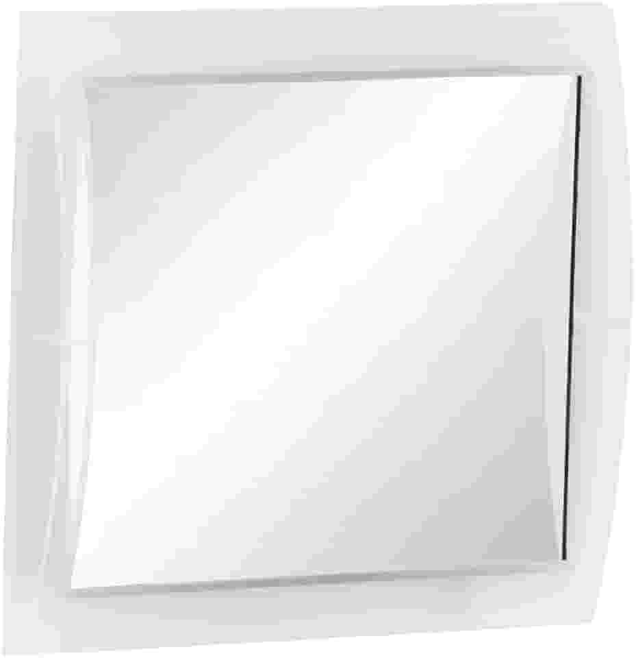 Espelho Portátil com Ventosa para Banheiro, Dupla Face, Giro 360°, 26,5 x 17,5 cm (Branco)