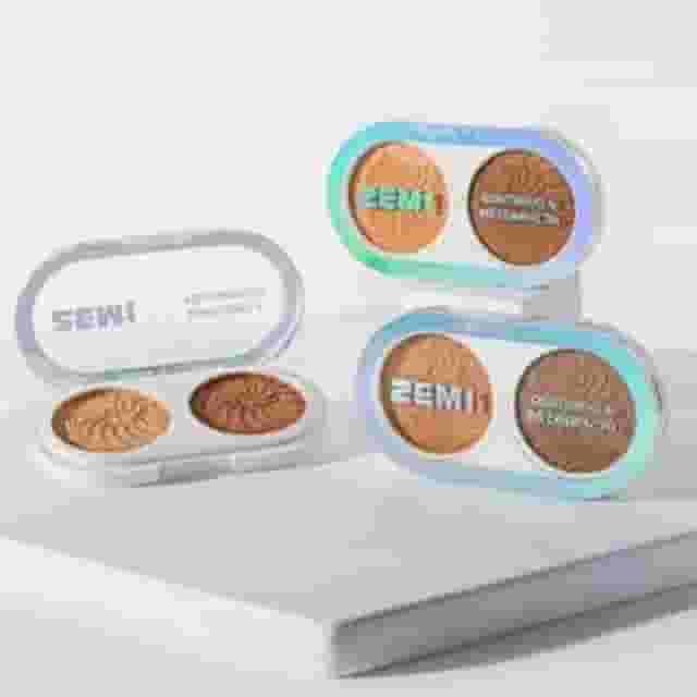 Contorno e Pó Compacto 2 em 1 – Acabamento Perfeito e Prático para sua Make