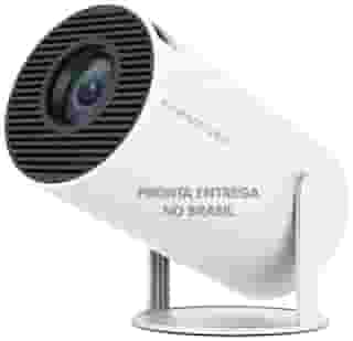 Projetor Portatil Hy300 4k No Brasil Android 11 Cinema Em Casa Wifi Bluetooth 5.0 Hdmi Espelhamento Celular ios ou android Iptv Conexão Caixa de Som Auto Correção 180° Giravel