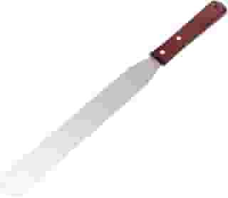 Espátula de Confeiteiro para Bolo com Cabo de Madeira 36 cm Lâmina Angular em Aço Inoxidável Premium