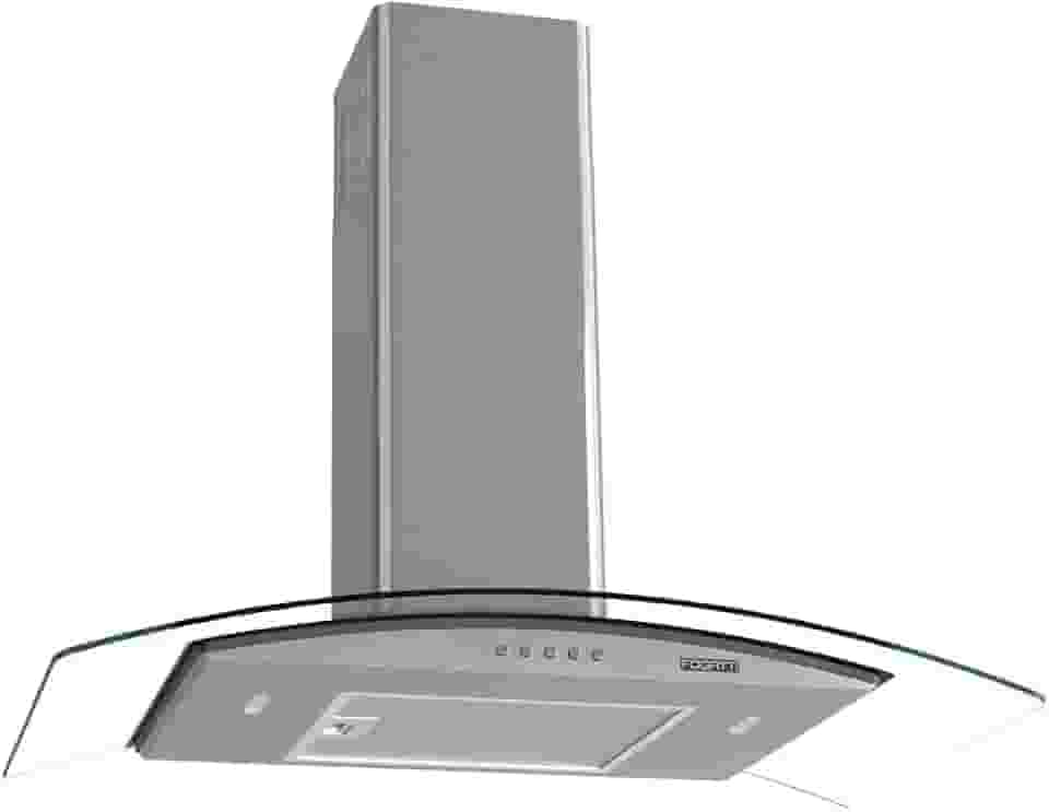 COIFA DE PAREDE 80CM VIDRO CURVO CLEAN FOGATTI KROMANOX 220V