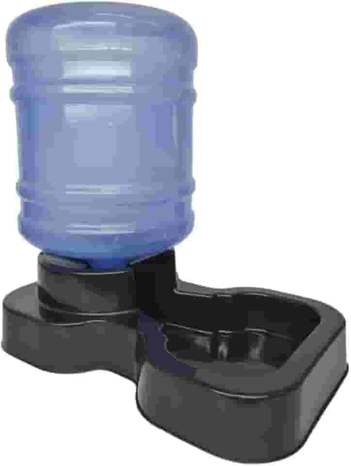 Bebedouro Pet Automático Grande Porte Com Bombona Galão de 10 Litros Cães e Gatos (Preto)
