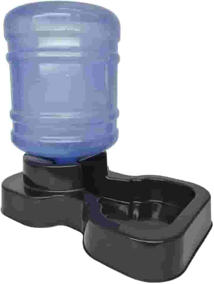 Bebedouro Pet Automático Grande Porte Com Bombona Galão de 10 Litros Cães e Gatos (Preto)