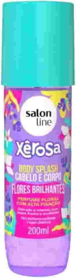 Salon Line Xêrosa Body Splash Flores Brilhantes, Perfume Floral para Cabelo e Corpo, Alta Fixação, 200ml