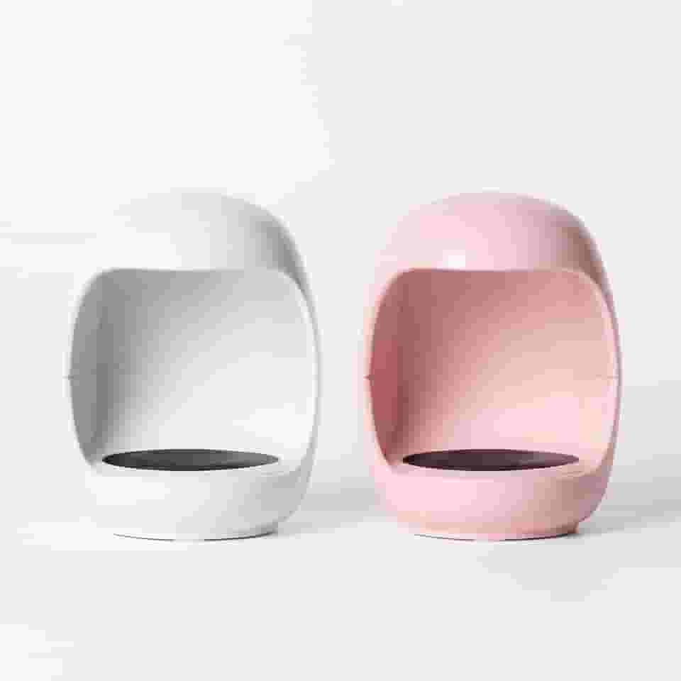 Mini Cabine UV LED para Secagem de Unhas Cor Rosa Claro e Branco Secagem Rápida 30 Segundos Portátil Conexão USB (Rosa Claro)