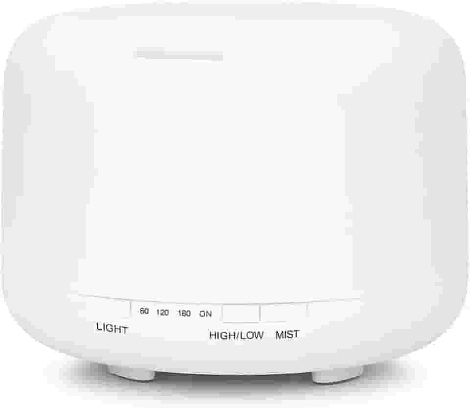 Umidificador de Ar 500ML Ultrassônico Usb Difusor de Aroma Elétrico Aromatizador Purificador até 10 Horas Madeira Led com 7 Cores Portátil Silencioso