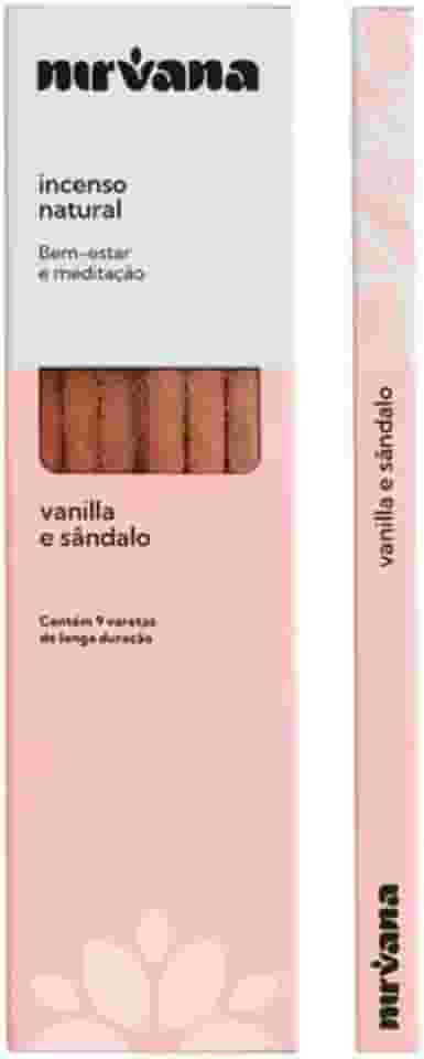 Incenso Nirvana Vanilla e Sândalo Natural C/9 Varetas