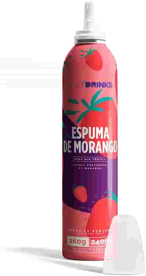 Easy Drinks - Spray de Espuma de Morango para Drinks (Gin Tônica e Caipirinhas)