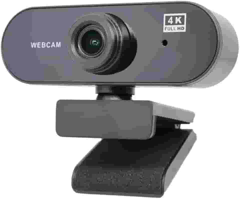 Webcam 4K para PC, foco automático PDAF, microfones com cancelamento de ruído AI duplo, correção automática de luz, webcam Plug & Play