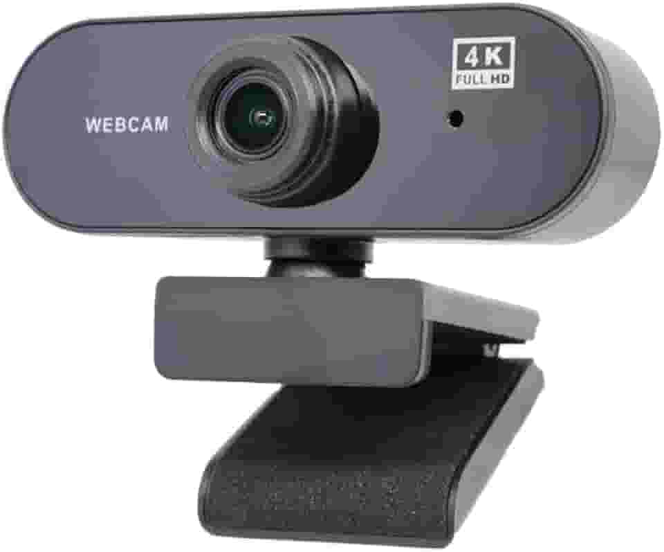 Webcam 4K para PC, foco automático PDAF, microfones com cancelamento de ruído AI duplo, correção automática de luz, webcam Plug & Play