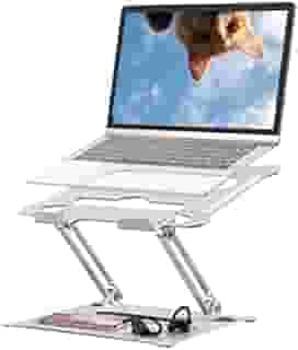 Suporte de Alumínio para Laptop Suturun - Elevador de Multi-Ângulo com Ventilação de Calor para Mac, Notebook, MacBook Pro/Air, Lenovo, Dell e Mais (10-17 Laptop)