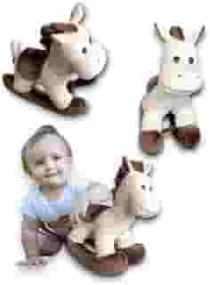 Brinquedo Decoratio Cavalinho Cavalo Pelúcia De Balanço 25cm Adorável Fofo Para Bebês e Crianças Interativo e Antialérgico