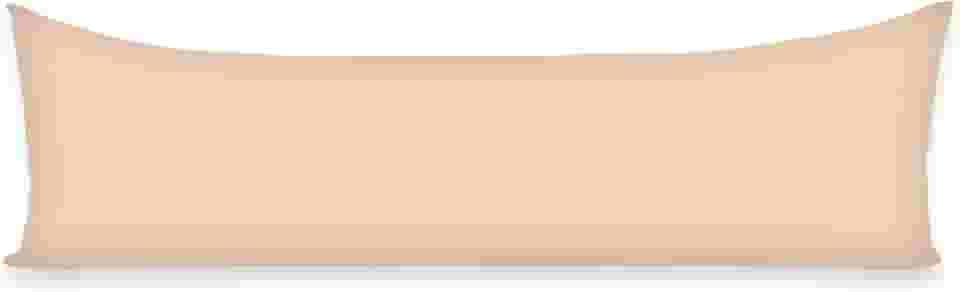 Fronha Travesseiro de Corpo Xuxão 1,30mx40cm Com Zíper 100% Algodão Percal 200 Fios (Cáqui)