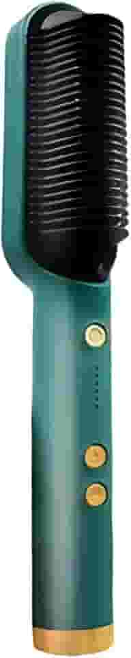 Escova Alisadora De Cabelo Elétrica Bivolt, Alisa, Hidrata, Modela, Alinha e Anti Frizz, Pente Quente para Cabelos Cacheados e Ondulados, 5 Níveis de Temperatura