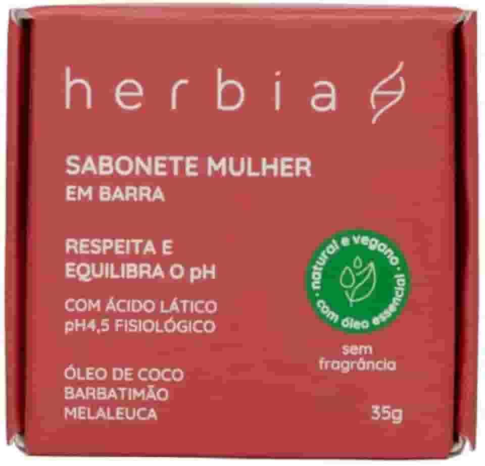 Sabonete íntimo Mulher em barra Natural e Vegano 35g Herbia