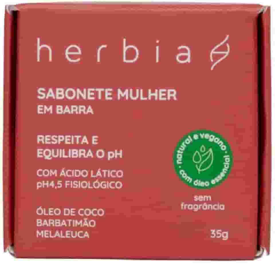 Sabonete íntimo Mulher em barra Natural e Vegano 35g Herbia