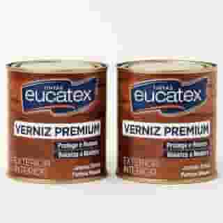 Verniz Madeira Marítimo Brilhante Eucatex 225ml Incolor Kit 2 Unidades