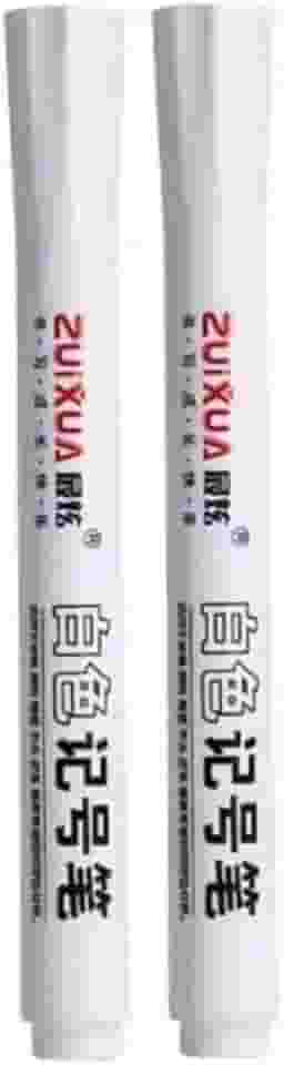 Kit 2 Caneta Branca Permanente Marcador Acrilica 1,5 mm Desenho Colorir Canetas Brancas Pintar Livros Profissional Artesanato