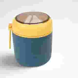 Pote/Marmita/Sopeira/Lancheira, Térmico, Com Colher Para Alimentos/Papinhas/Sopas ou Frutas, Em Aço Inox 530ml (Azul)