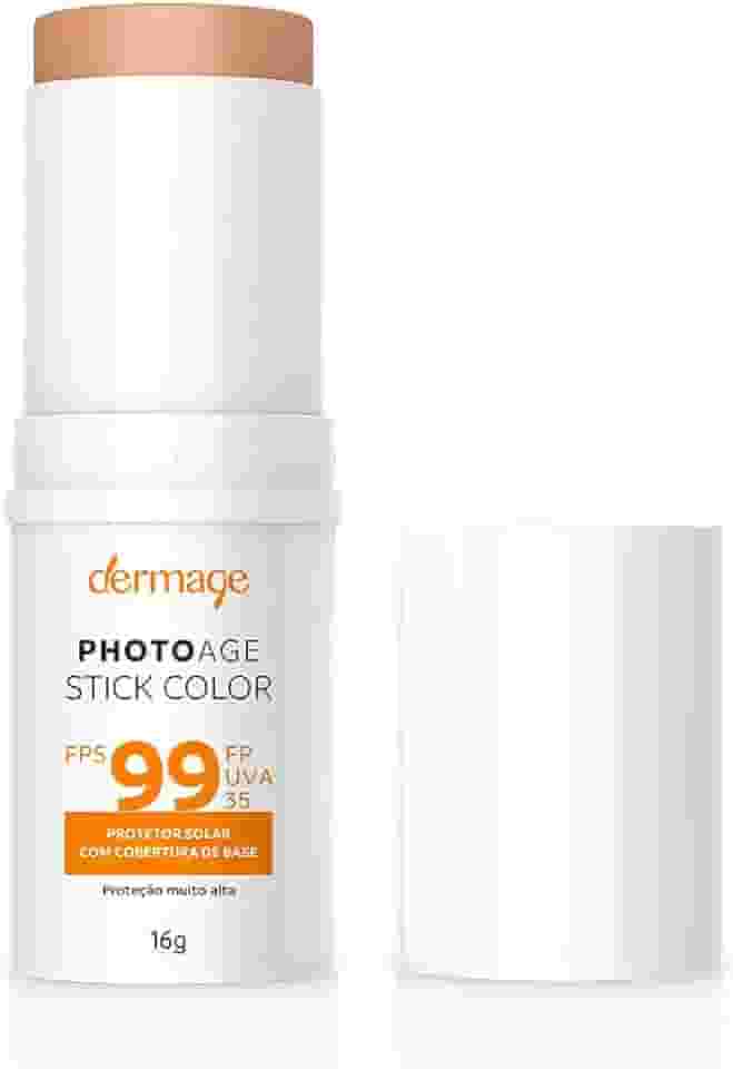 Photoage Stick, Filtro Solar com Cor em Bastão, FPS99 e FPUVA35, Proteção UVA e UVB, Fórmula com Ácido Hialurônico, Acabamento Mate, Cor Nude, 12g