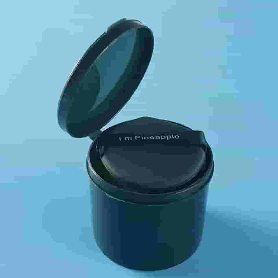 Conjunto de sopro cosmético com caixa gota de água redonda dupla face esponja de maquiagem macia ferramenta de pó lavável de beleza, forma de gota d'água verde