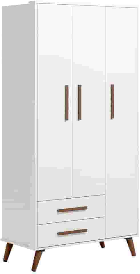 Guarda Roupa Roupeiro Infantil Qencanto Retrô Qmovi Branco