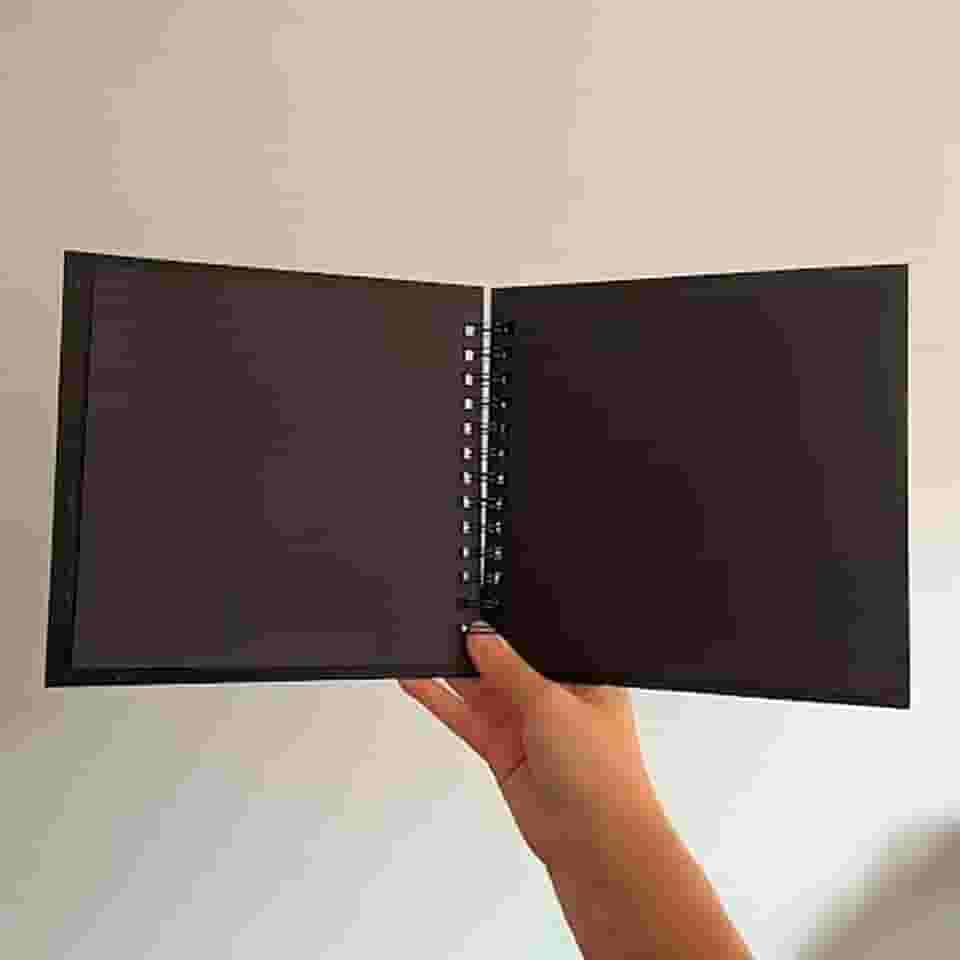 Caderno Scrapbook - 20 Folhas - Livro De Assinatura Folhas Pretas 20x19 Álbum De Fotos Scrapbook Preto 40 Páginas - 20x19